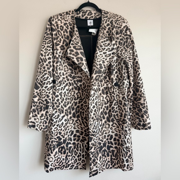 NWT Cabi Sophia Jacket Leopard Animal Print Long Blazer Coat New $229 Size XL - Picture 6 of 16